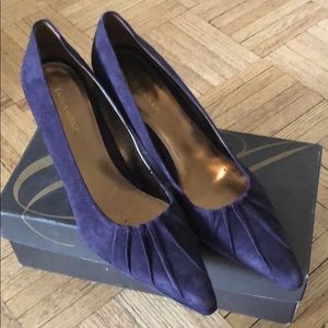 Purple Suede Heels (Size 10)